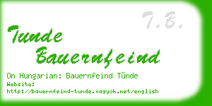 tunde bauernfeind business card